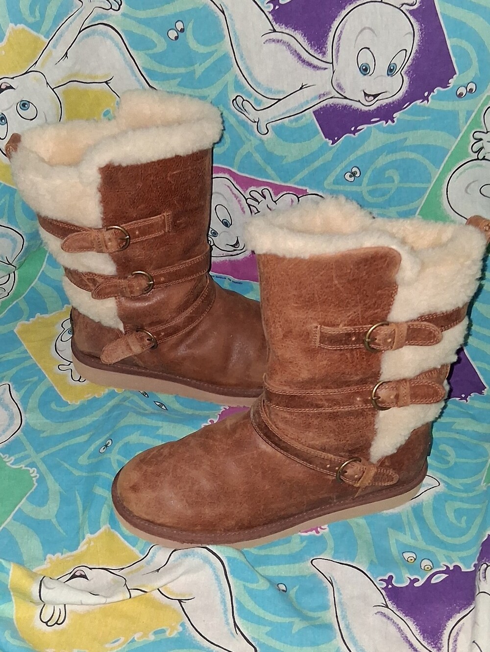 Ugg Australia Becket Chestnut Sherpa Wool Boots